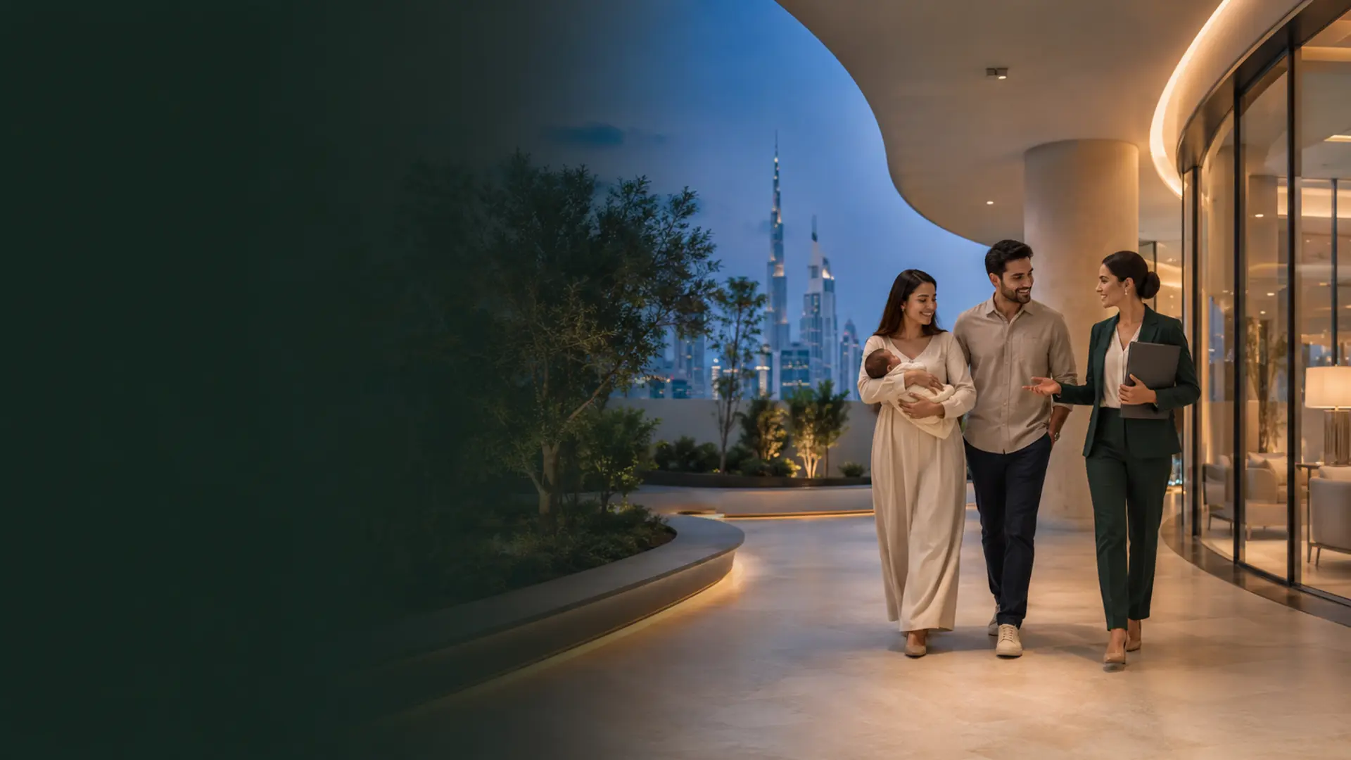 A Dubai family speaking with a documentation specialist