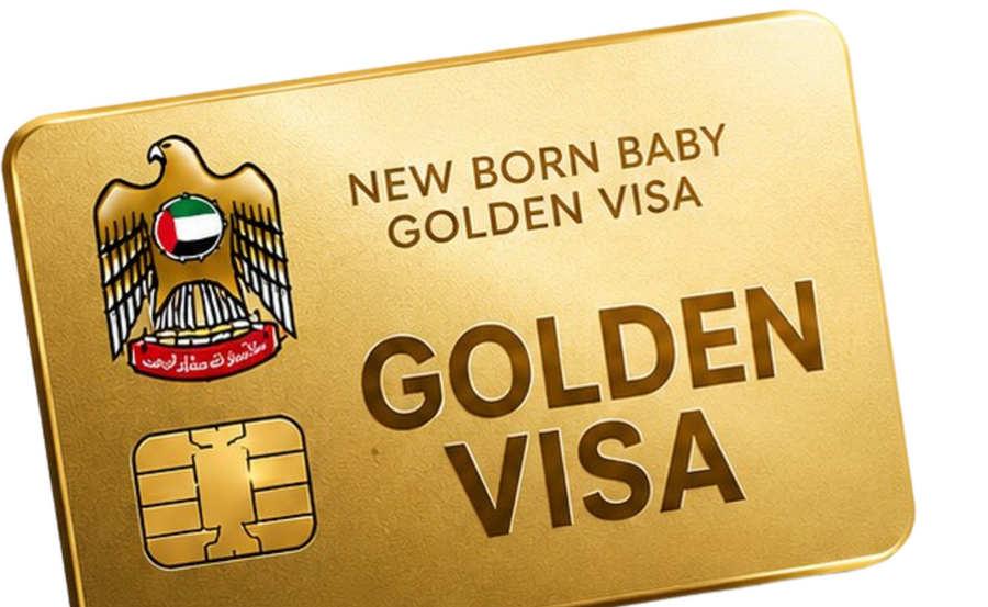 New born baby Golden Visa card